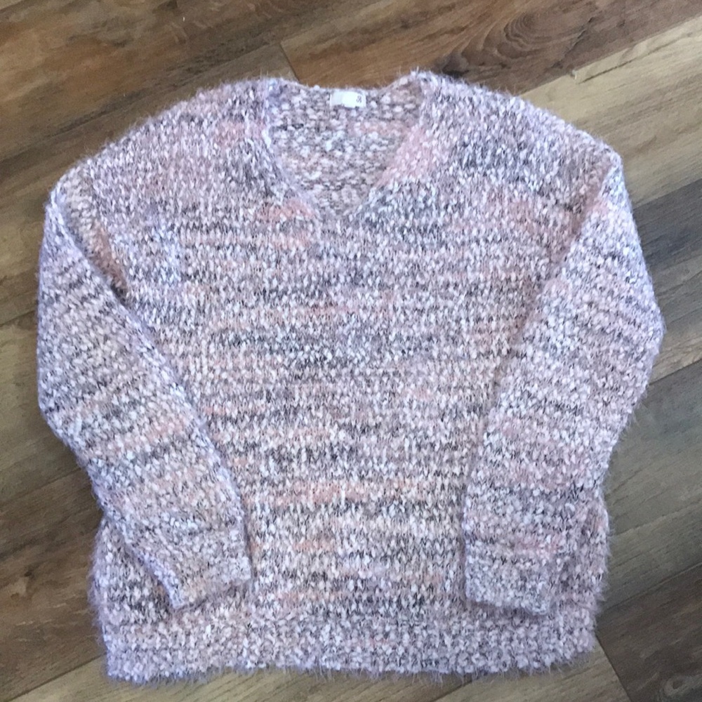 SO Eyelash Knit Space Dye Sweater
